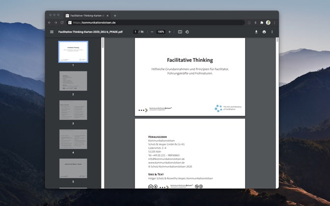 Facilitative Thinking Karten – Digitale Version zum Download (Deutsch und Englisch)
